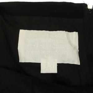 Martin Margiela エイチアンドエム H&M ワンピース ひざ丈 半袖 ハーフスリーブ ビッグシルエット 切替 ベルト ウール 黒 ブラック