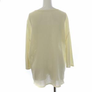 PLEATS PLEASE ISSEY MIYAKE 日本製 イッセイミヤケ メッシュワンボタンロングカーディガン 3 L ホワイト PP03-F0775