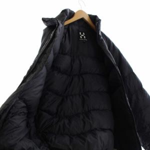 Haglofs L.I.M series ダウンジャケット ジップアップ ロゴ プリント M ブラック