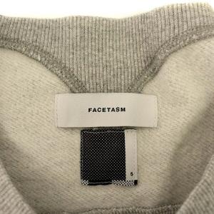 FACETASM スウェット フリンジ トレーナー 裏起毛 5 グレー