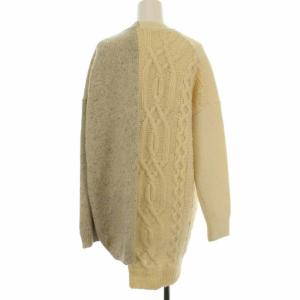 ENFOLD コレクションライン カーディガン バイカラー M アイボリー