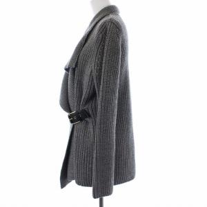 Salvatore Ferragamo ガンチーニブローチショートコート グレー