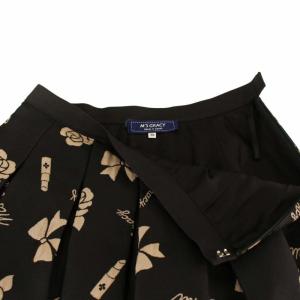 M'S GRACY 2021フレアースカート ひざ丈 ジャガード織 チュール 総柄 38 S ブラック