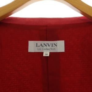 LANVIN スーツ セットアップ ジャケット タイトスカート ひざ丈 38 レッド