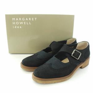 MARGARET HOWELL IDEA ドレスシューズ ウイングチップ スエード 22.5 ブラック