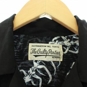 WACKO MARIA 20AW HAWAIIAN SHIRT L/S SKULL シャツ L ブラック