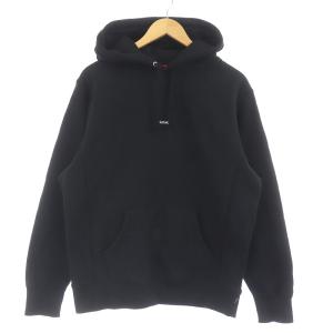 19AW Micro Logo Hooded Sweatshirt M ブラック