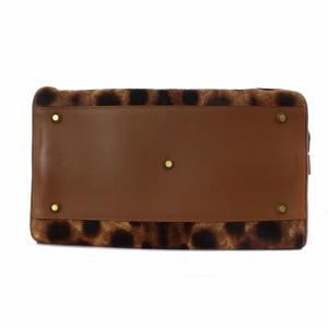 Chloe ボストンバッグ ハラコ レザー レオパード ブラウン