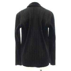 PLEATS PLEASE ISSEY MIYAKE イッセイミヤケ ジャケット ベロア 3 ブラック