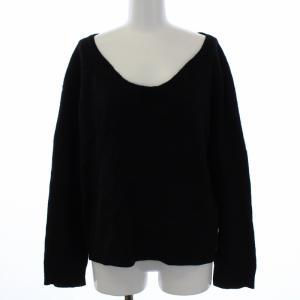 ニット セーター 長袖 Vネック プルオーバー カシミヤ 無地 1 ブラック