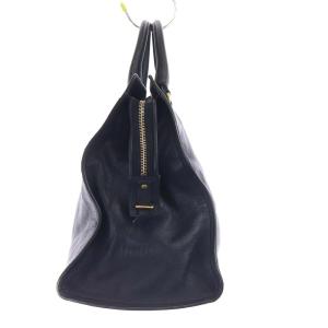 YVES SAINT LAURENT カバス シック ラージ トートバッグ ハンドバッグ レザー ネイビー