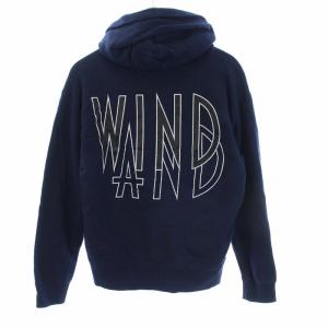 WIND AND SEA 20AW  (wavy) HOODIE プルオーバー パーカー スウェット 長袖 ロゴ S ネイビー