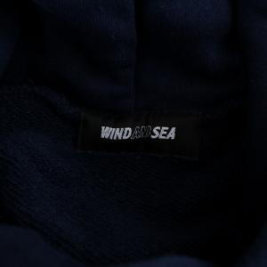 WIND AND SEA 20AW  (wavy) HOODIE プルオーバー パーカー スウェット 長袖 ロゴ S ネイビー