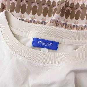 BLUE LABEL CRESTBRIDGE 21SS スケッチプリントカットソーコンビワンピース 38 ピンクベージュ