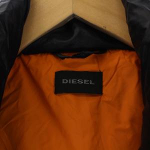 DIESEL ダウンジャケット ジップアップ ナイロン S ブラック