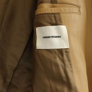 UNDERCOVERISM 11AW UNDERMAN ダブル中綿ライダースジャケット カウレザー L ベージュ