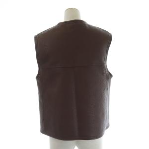 Nigel Cabourn ボアベスト 牛革 アルパカ混 S 茶色