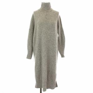 19AW ウールカシミヤ タートルネックワンピース 長袖 F グレージュ