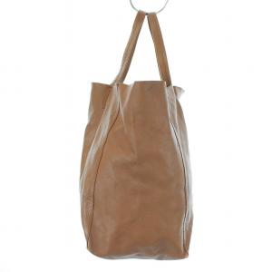 CELINE 166113DBT フィービー期 ホリゾンタル カバ トートバッグ レザー ブラウン