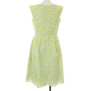 TOCCA 2020 ワンピース ノースリーブ ひざ丈 刺繍 花柄 00 XS グリーン