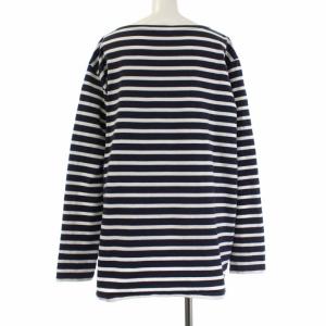 AURALEE イエナ別注 21AW バスクワイドカットソー バスクシャツ 1 S ネイビー ホワイト