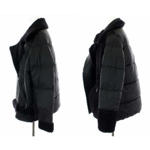 GIORGIO BRATO ムートン ジャケット コート レザー 切替 リバーシブル 38 ブラック