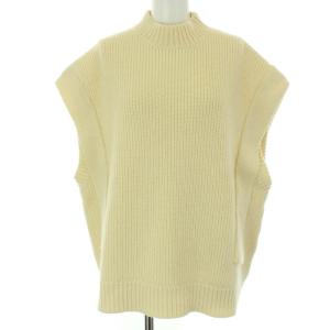 20AW スクエアスリーブニットベスト リブ ハイネック 1 S ベージュ