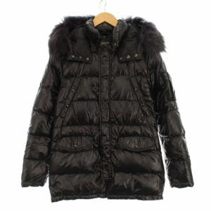 ダウンコート ダウンジャケット ファー フード 3way ナイロン アウター 40 ブラック