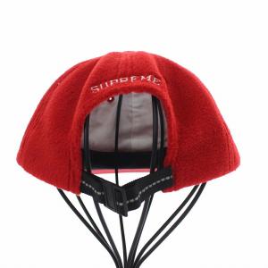 Supreme 18AW Polartec S Logo 6-Panel Cap フリースキャップ 赤