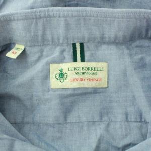 LUIGI BORRELLI シャツ 長袖 ラグジュアリーヴィンテージ M ブルー