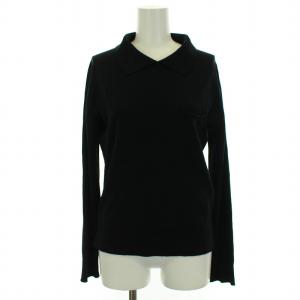 ジョンスメドレー ニット セーター 襟付き 長袖 ウール 2 M ブラック