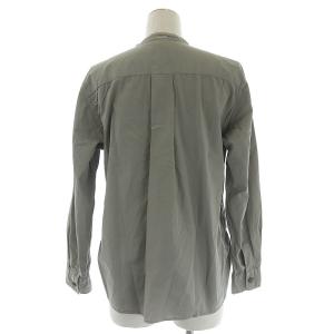 MHL. 20AW ブラウス シャツ 長袖 バンドカラー コットン 1 カーキ