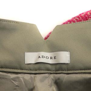 ADORE 18AW ツイードワイドパンツ 38 ピンク