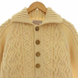 INVERALLAN ランバーカーディガン ニット ウール100% 厚手 M クリーム色