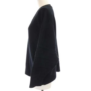 HERMES 近年モデル ニット シルバー金具 カシミヤ 38 黒