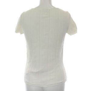CHANEL 04P 2004年製 半袖リブニット ココマーク 38 M 白