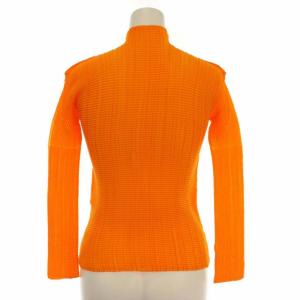 ISSEY MIYAKE 18SS プリーツ ハイネック カットソー M オレンジ