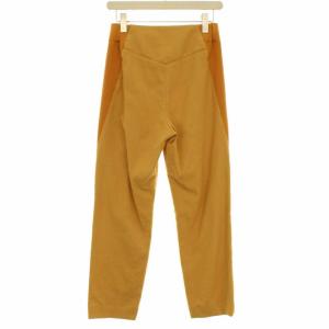 ISSEY MIYAKE パンツ スラックス リブ 切替 リネン混 1 イエロー オレンジ