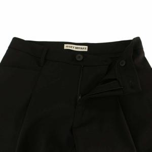 ISSEY MIYAKE スラックス パンツ スリム テーパード 1 ブラック