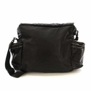 NUMBER (N)INE レザーショルダーバッグ ブラック