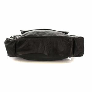 NUMBER (N)INE レザーショルダーバッグ ブラック