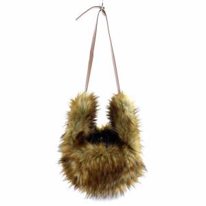MM6 Maison Margiela メゾンマルジェラ 19AW フォックスファー キャップバッグ ワンショルダーバッグ 茶