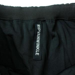 RIPVANWINKLE Random Check × Smooth Jersey Layered Pants ブラック