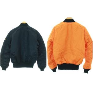 ALPHA INDUSTRIES INDUSTRIES MA-1 S ネイビー オレンジ