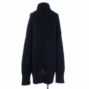 GALERIE VIE 18AW タートルネック ニット オーバーサイズ ウール M ネイビー