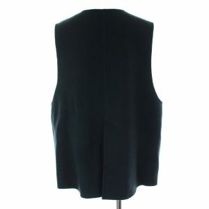 ENFOLD 21AW ウールリバーニットベスト 38 ダークグリーン