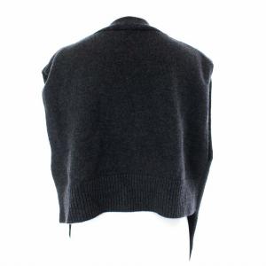 ENFOLD 20AW メリノウールスリットベスト 38 チャコールグレー