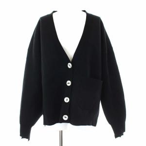 22SS カーディガン カシミヤ混 M 黒