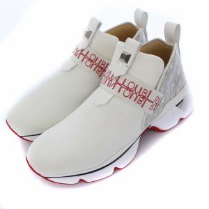 Christian Louboutin LIPSYRUN FLAT NEOPRENE スニーカー スタッズ 38.5 ホワイト