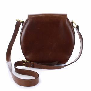 CELINE ヴィンテージ ショルダーバッグ ホースビット レザー 茶